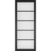 Shoreditch Black Single Evokit Pocket Door - Prefinished - Clear Glass - Urban Collection