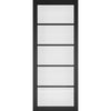 Shoreditch Black Single Evokit Pocket Door - Prefinished - Clear Glass - Urban Collection