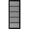 Shoreditch Black Staffetta Quad Telescopic Pocket Door - Prefinished - Tinted Glass - Urban Collection
