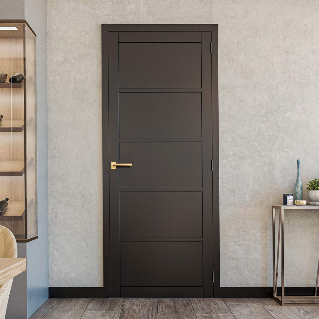 Shoreditch Black Internal Door - Prefinished - Urban Collection