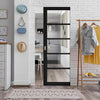 Shoreditch Black Single Absolute Evokit Pocket Door - Prefinished - Clear Glass - Urban Collection