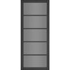 Shoreditch Black Single Evokit Pocket Door - Prefinished - Tinted Glass - Urban Collection