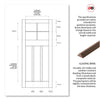 Made to Measure Exterior Skye Front Door - 45mm Thick - Six Colour Options - Double Glazing