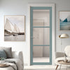 Manchester 3 Pane Solid Wood Internal Door UK Made DD6306G - Clear Glass - Eco-Urban - Colour Options