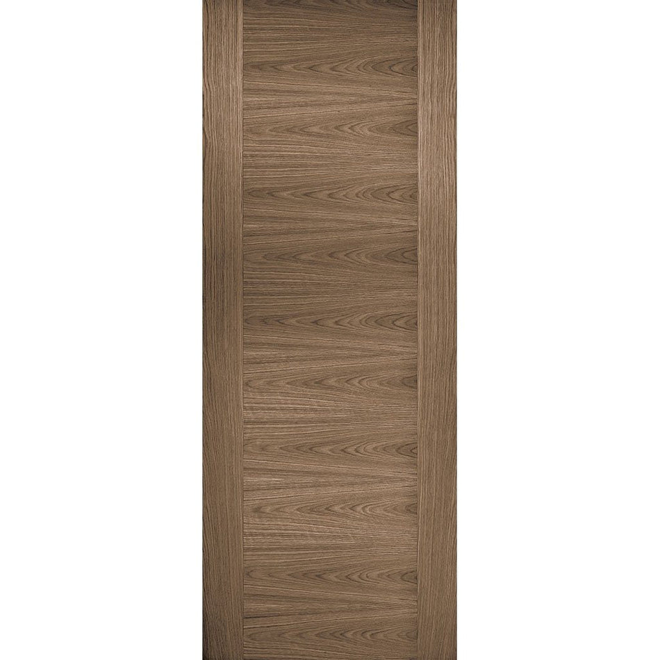 Sliding Top Mounted Black Folding Track & Double Door - Sofia Walnut Veneer Door - Prefinished