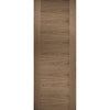 SpaceEasi Top Mounted Black Folding Track & Double Door  - Sofia Walnut Veneer Door - Prefinished