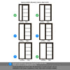 BlackRoom Divider - Soho 4 Pane Clear Glass Prefinished Door with Full Glass Side