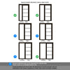 ThruEasi Black Room Divider - Soho 4 Pane Clear Glass Prefinished Door with Full Glass Side