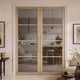 Soho Blonde Oak Internal Door Pair - Clear Glass - Prefinished