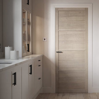 Image: Soho Blonde Oak Panel Internal Door - Prefinished