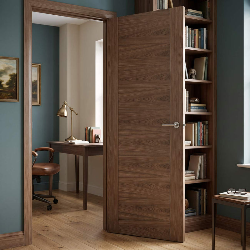 Sofia Walnut Veneer Fire Internal Door - 1/2 Hour Fire Rated - Prefinished