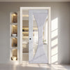 Sorrento Single Evokit Pocket Door - Light Grey Ash - Prefinished - Clear Glass