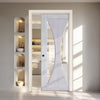 Sorrento Single Evokit Pocket Door - Light Grey Ash - Prefinished - Clear Glass