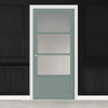 Staten 3 Pane 1 Panel Solid Wood Internal Door UK Made DD6310SG - Frosted Glass - Eco-Urban - Colour Options