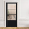 Staten 3 Pane 1 Panel Solid Wood Internal Door UK Made DD6310G - Clear Reeded Glass - Eco-Urban - Colour Options