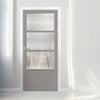 Staten 3 Pane 1 Panel Solid Wood Internal Door UK Made DD6310G - Clear Reeded Glass - Eco-Urban - Colour Options