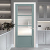 Staten 3 Pane 1 Panel Solid Wood Internal Door UK Made DD6310G - Clear Reeded Glass - Eco-Urban - Colour Options