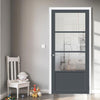 Staten 3 Pane 1 Panel Solid Wood Internal Door UK Made DD6310G - Clear Reeded Glass - Eco-Urban - Colour Options