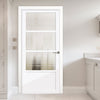 Staten 3 Pane 1 Panel Solid Wood Internal Door UK Made DD6310G - Clear Reeded Glass - Eco-Urban - Colour Options