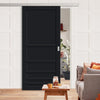 Single Sliding Door & Premium Wall Track - Eco-Urban® Stockholm 6 Panel Door DD6407 - 6 Colour Options