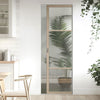 Sutton Blonde Oak Single Absolute Evokit Pocket Door - With Clear & Reeded Glass - Prefinished
