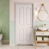 Swept Top Lightly Grained Internal PVC 4 Panel Door - Suitable for Bathrooms