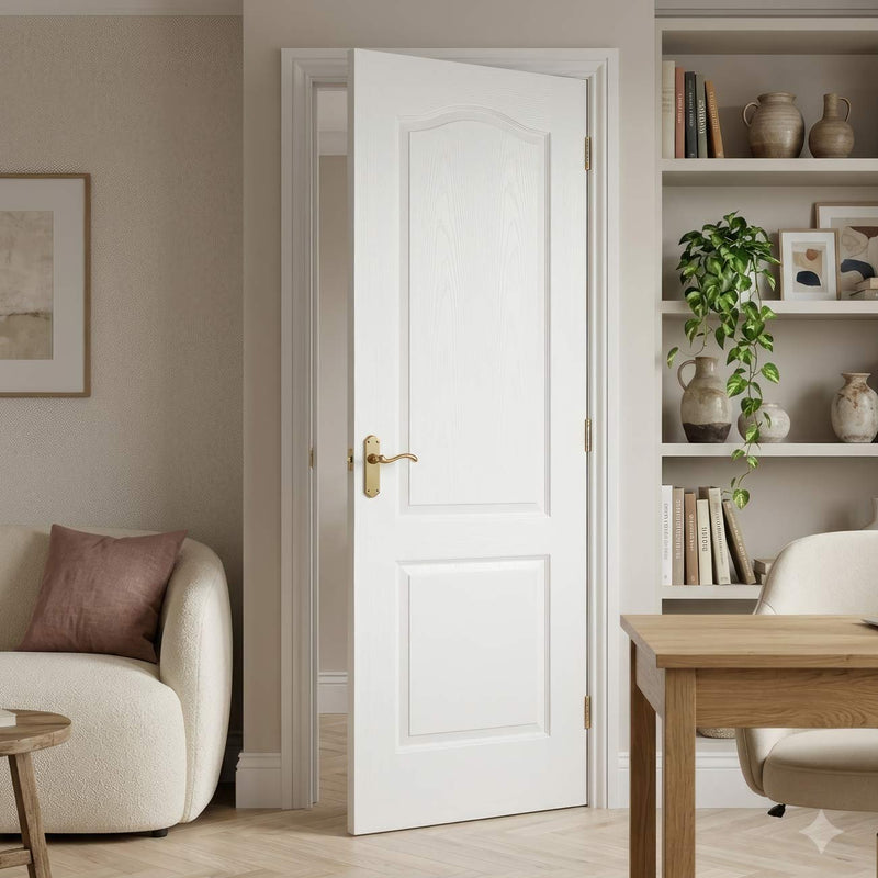 Textured Classical 2 Panel Internal Door - White Primed