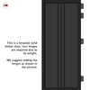 Galeria Solid Wood Internal Door UK Made  DD0102T Tinted Glass - Shadow Black Premium Primed - Urban Lite® Bespoke Sizes