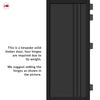 Bella Solid Wood Internal Door Pair UK Made DD0103T Tinted Glass - Shadow Black Premium Primed - Urban Lite® Bespoke Sizes