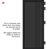 Bella Solid Wood Internal Door UK Made  DD0103T Tinted Glass - Shadow Black Premium Primed - Urban Lite® Bespoke Sizes