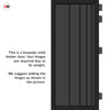 Simona Solid Wood Internal Door Pair UK Made DD0105T Tinted Glass - Shadow Black Premium Primed - Urban Lite® Bespoke Sizes