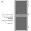Adina Solid Wood Internal Door Pair UK Made DD0107T Tinted Glass - Mist Grey Premium Primed - Urban Lite® Bespoke Sizes