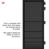 Chord Solid Wood Internal Door UK Made  DD0110T Tinted Glass - Shadow Black Premium Primed - Urban Lite® Bespoke Sizes