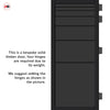 Revella Solid Wood Internal Door UK Made  DD0111T Tinted Glass - Shadow Black Premium Primed - Urban Lite® Bespoke Sizes