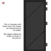 Aria Solid Wood Internal Door Pair UK Made DD0124T Tinted Glass - Shadow Black Premium Primed - Urban Lite® Bespoke Sizes