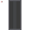 Galeria Solid Wood Internal Door Pair UK Made DD0102T Tinted Glass - Stormy Grey Premium Primed - Urban Lite® Bespoke Sizes