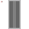 Galeria Solid Wood Internal Door Pair UK Made DD0102T Tinted Glass - Mist Grey Premium Primed - Urban Lite® Bespoke Sizes
