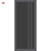 Bella Solid Wood Internal Door Pair UK Made DD0103T Tinted Glass - Stormy Grey Premium Primed - Urban Lite® Bespoke Sizes