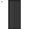 Tula Solid Wood Internal Door Pair UK Made DD0104T Tinted Glass - Shadow Black Premium Primed - Urban Lite® Bespoke Sizes
