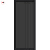 Tula Solid Wood Internal Door UK Made  DD0104T Tinted Glass - Shadow Black Premium Primed - Urban Lite® Bespoke Sizes