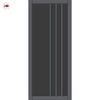 Tula Solid Wood Internal Door UK Made  DD0104T Tinted Glass - Stormy Grey Premium Primed - Urban Lite® Bespoke Sizes