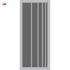 Simona Solid Wood Internal Door Pair UK Made DD0105T Tinted Glass - Mist Grey Premium Primed - Urban Lite® Bespoke Sizes