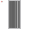 Simona Solid Wood Internal Door Pair UK Made DD0105T Tinted Glass - Mist Grey Premium Primed - Urban Lite® Bespoke Sizes