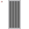 Adiba Solid Wood Internal Door UK Made  DD0106T Tinted Glass - Mist Grey Premium Primed - Urban Lite® Bespoke Sizes