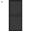 Adina Solid Wood Internal Door Pair UK Made DD0107T Tinted Glass - Shadow Black Premium Primed - Urban Lite® Bespoke Sizes