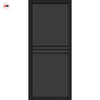 Adina Solid Wood Internal Door UK Made  DD0107T Tinted Glass - Shadow Black Premium Primed - Urban Lite® Bespoke Sizes