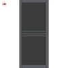 Adina Solid Wood Internal Door Pair UK Made DD0107T Tinted Glass - Stormy Grey Premium Primed - Urban Lite® Bespoke Sizes