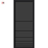Chord Solid Wood Internal Door Pair UK Made DD0110T Tinted Glass - Shadow Black Premium Primed - Urban Lite® Bespoke Sizes