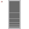 Chord Solid Wood Internal Door Pair UK Made DD0110T Tinted Glass - Mist Grey Premium Primed - Urban Lite® Bespoke Sizes