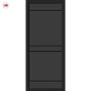 Ebida Solid Wood Internal Door Pair UK Made DD0113T Tinted Glass - Shadow Black Premium Primed - Urban Lite® Bespoke Sizes